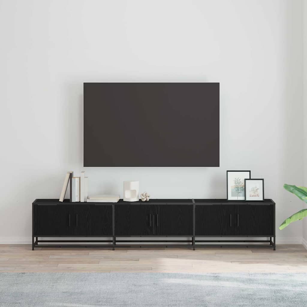 vidaXL TV-Einheiten 210 x 35 x 41 cm Schwarz Eichen-Optik