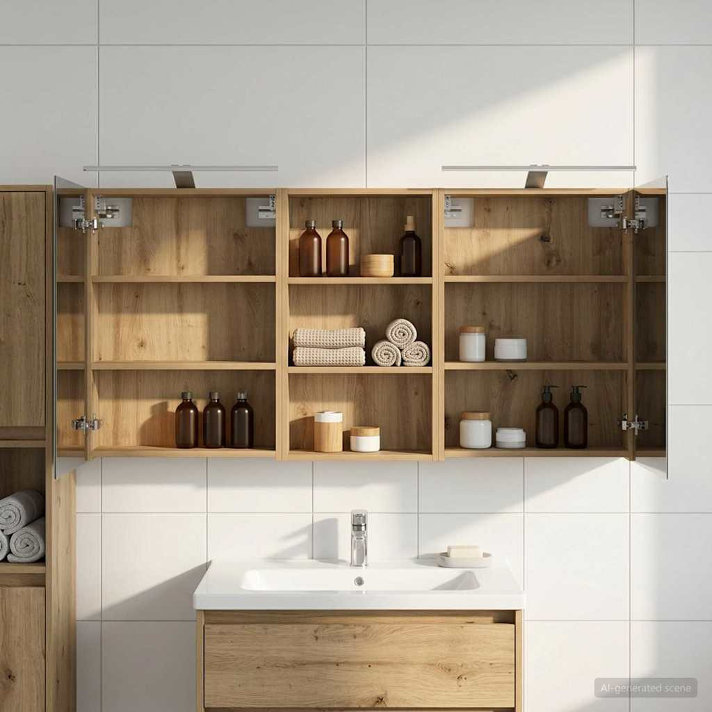 vidaXL Badezimmerschrank-Set 3 Stk. 140 x 14,5 x 70 cm Holzwerkstoff