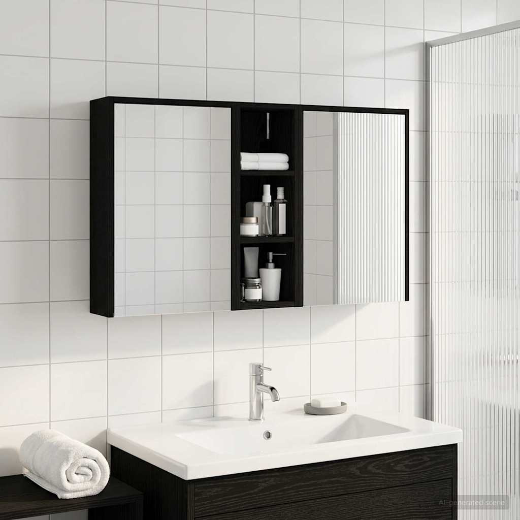 vidaXL Badezimmerschrank-Set 3 pcs 106 x 16 x 62,5 cm Holzwerkstoff