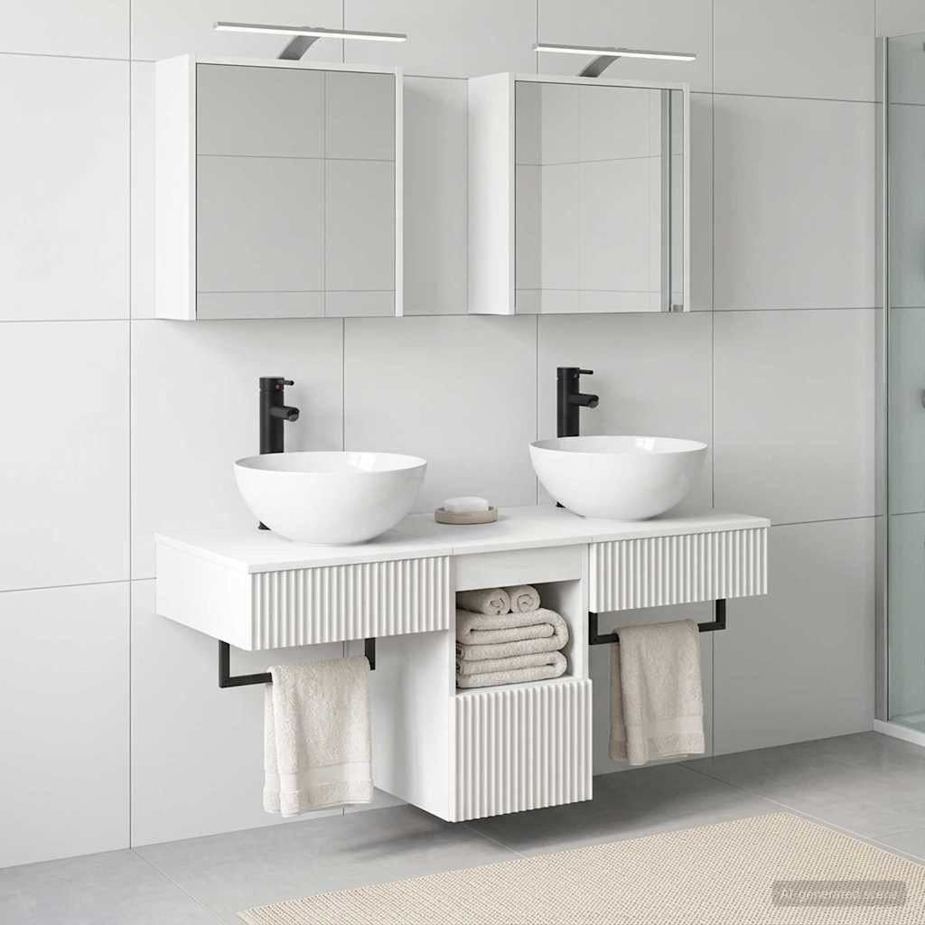 vidaXL Badezimmerschrank-Set 5 pcs Weiß 43 x 16 x 62,5 cm