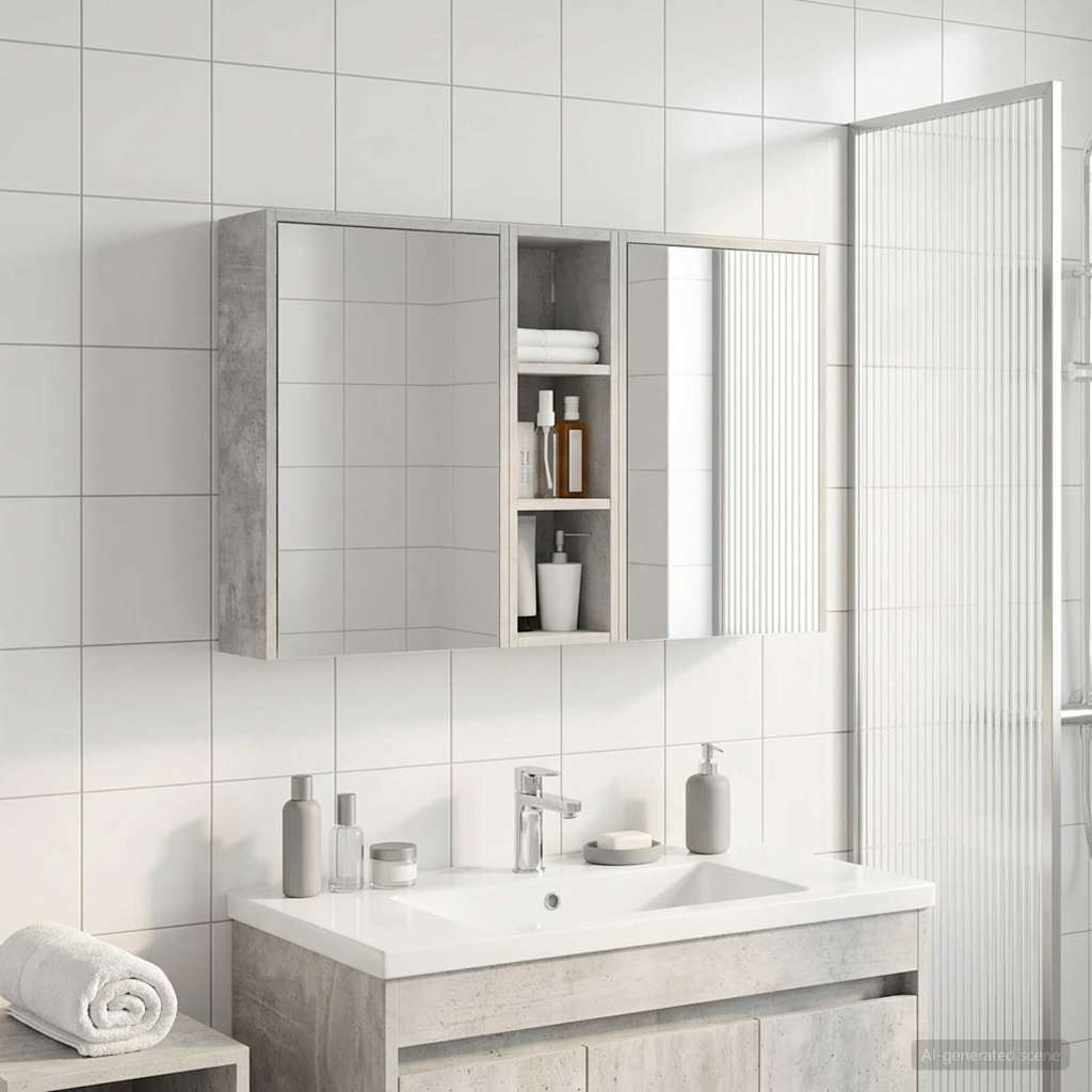 vidaXL Badezimmerschrank-Set 3 pcs 106 x 16 x 62,5 cm Holzwerkstoff