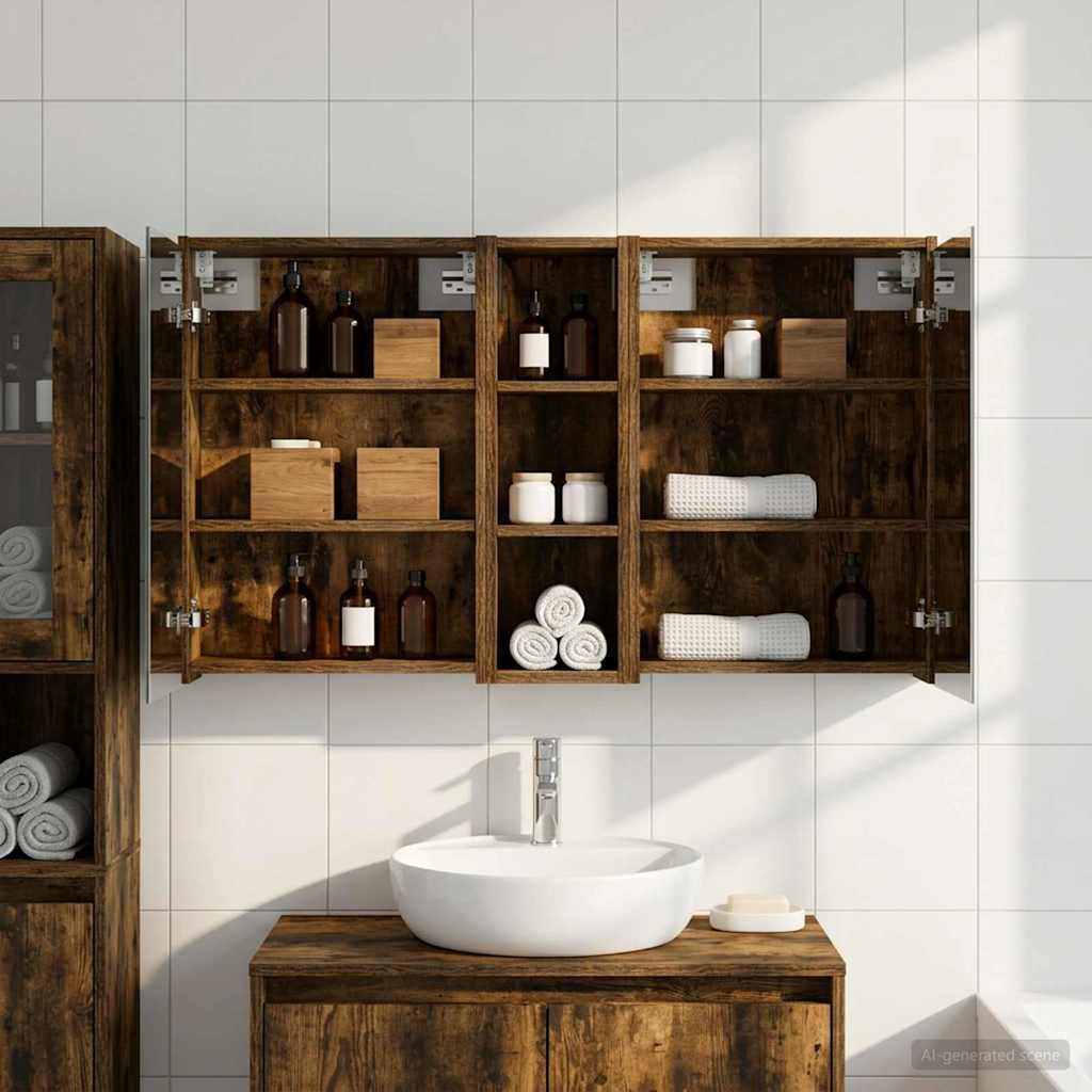 vidaXL Badezimmerschrank-Set 3 pcs 106 x 16 x 62,5 cm Holzwerkstoff