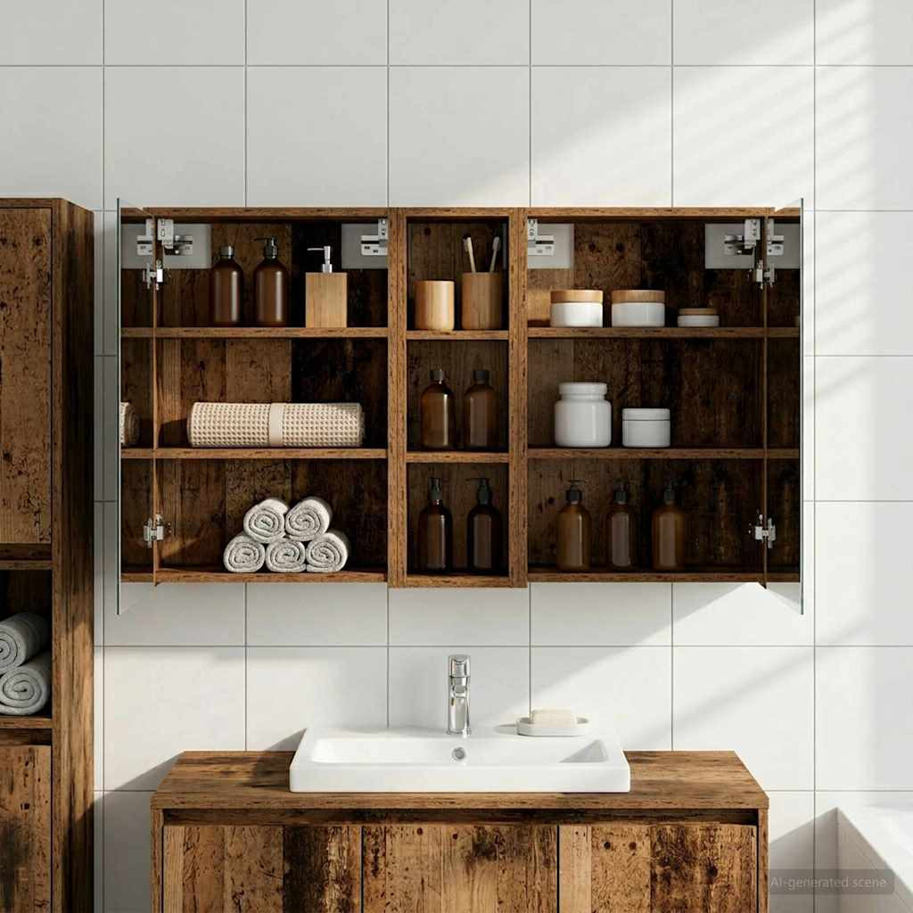 vidaXL Badezimmerschrank-Set 3 pcs 106 x 16 x 62,5 cm Holzwerkstoff