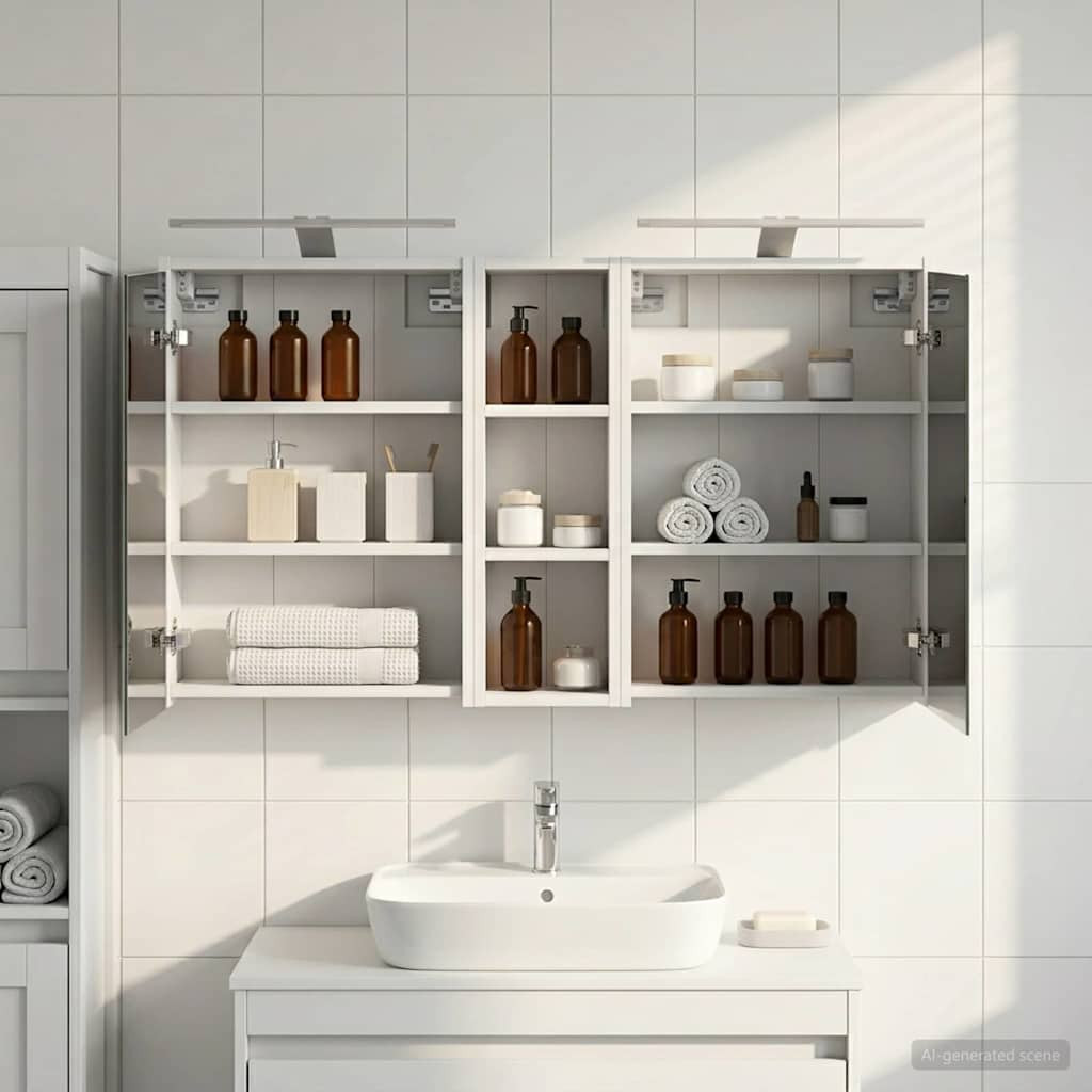 vidaXL Badezimmerschrank-Set 3 pcs 106 x 16 x 62,5 cm Holzwerkstoff