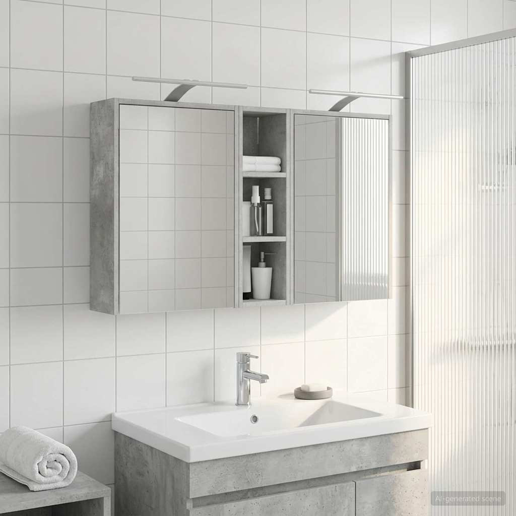 vidaXL Badezimmerschrank-Set 3 pcs 106 x 16 x 62,5 cm Holzwerkstoff
