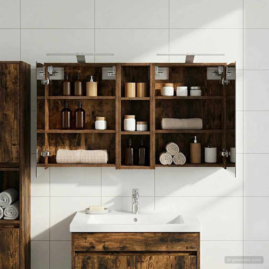 vidaXL Badezimmerschrank-Set 3 pcs 106 x 16 x 62,5 cm Holzwerkstoff
