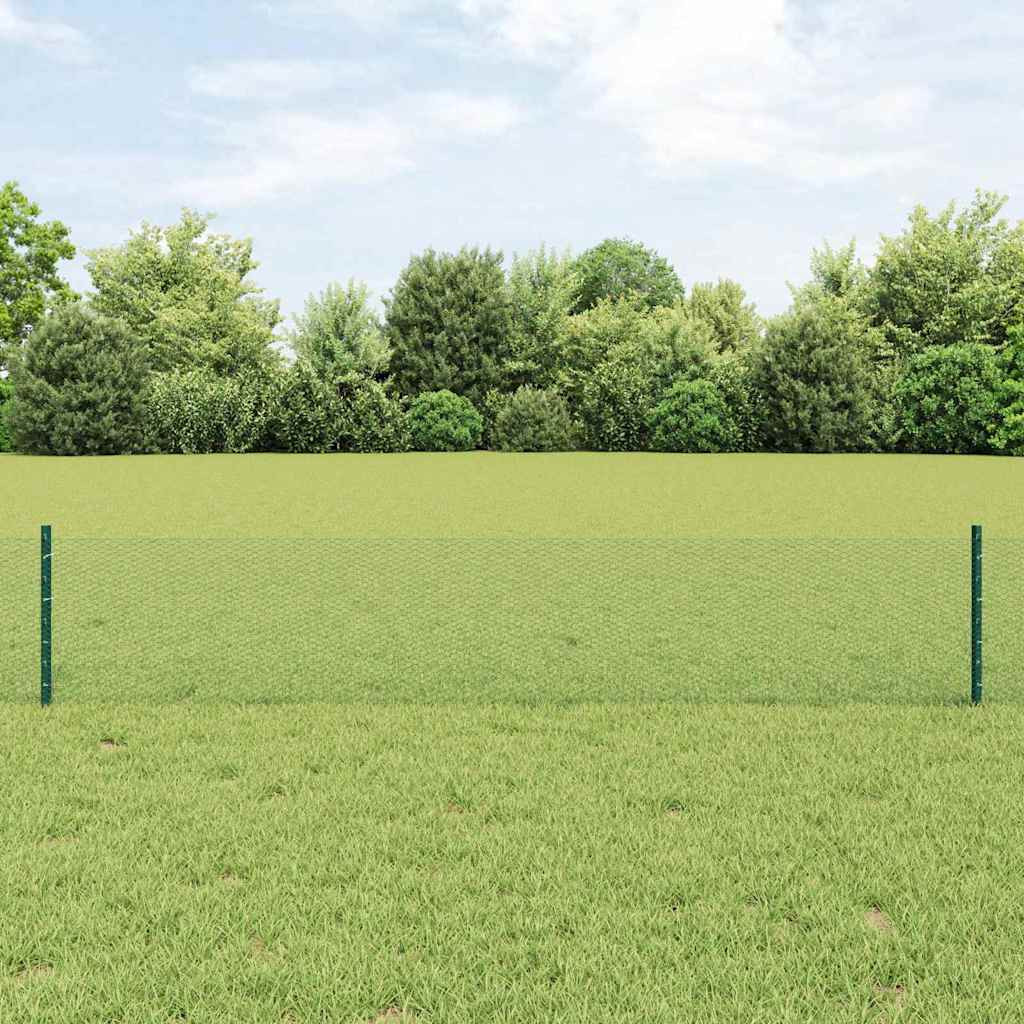 vidaXL Geschweißter Drahtzaun 10 x 0,4 m PVC-beschichteter Stahl Grün