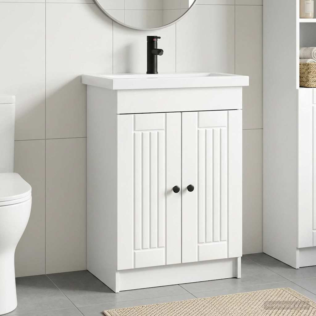 vidaXL Badezimmermöbel-Set Weiß 78,5 x 37,5 x 81 cm Holzwerkstoff