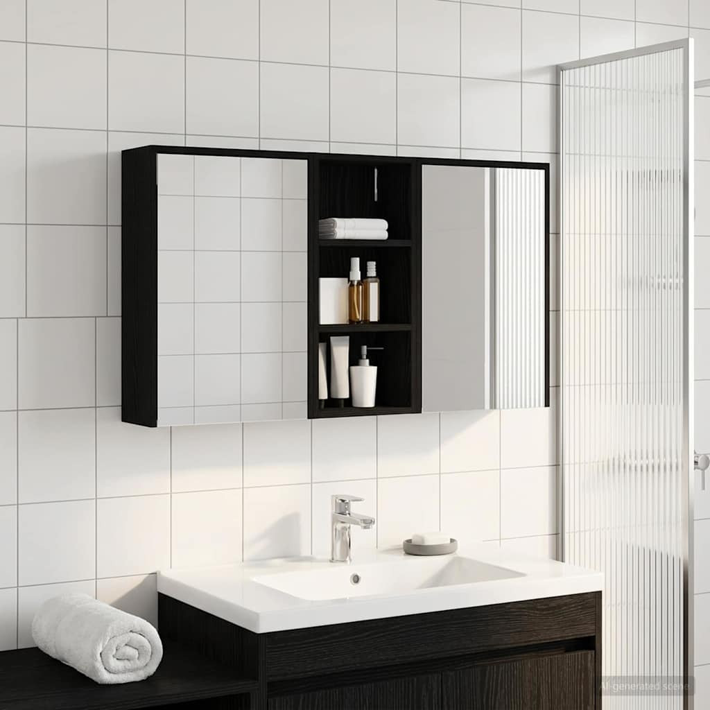 vidaXL Badezimmerschrank-Set 3 pcs 116 x 16 x 62,5 cm Holzwerkstoff