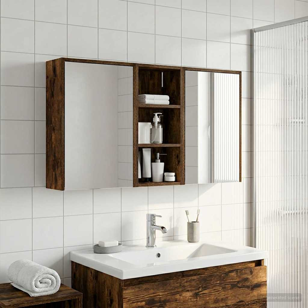 vidaXL Badezimmerschrank-Set 3 pcs 116 x 16 x 62,5 cm Holzwerkstoff