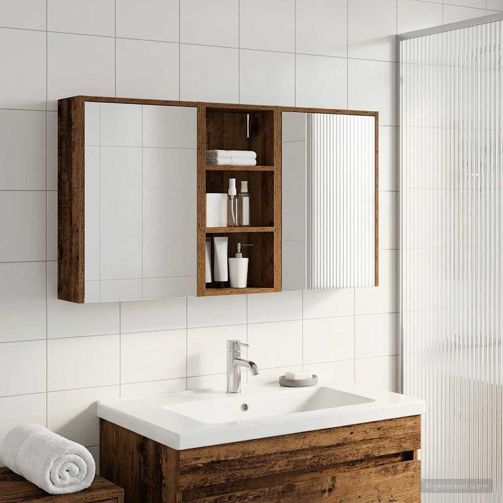 vidaXL Badezimmerschrank-Set 3 pcs 116 x 16 x 62,5 cm Holzwerkstoff