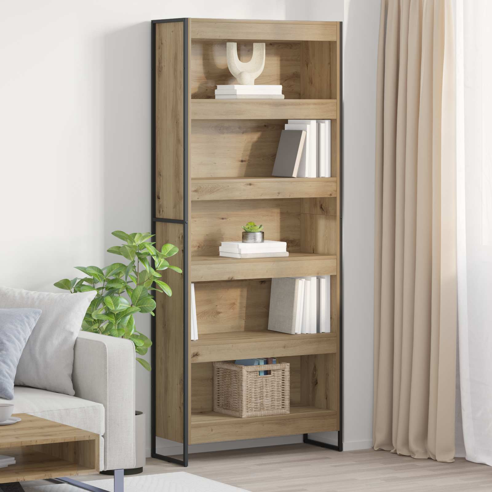 vidaXL Bücherregal 80 x 30 x 189,5 cm Holzwerkstoff