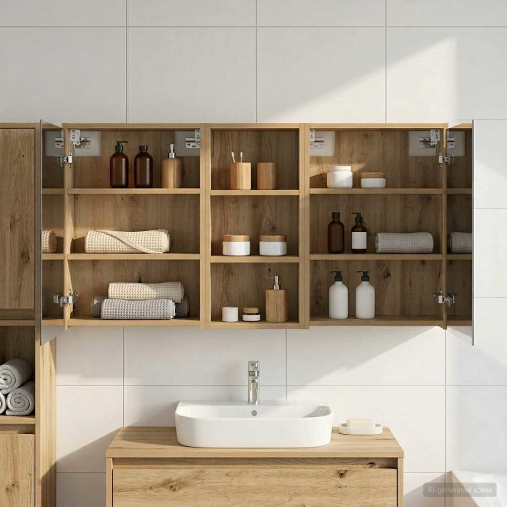 vidaXL Badezimmerschrank-Set 3 Stk. 116 x 16 x 62,5 cm Holzwerkstoff