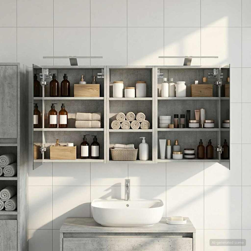 vidaXL Badezimmerschrank-Set 3 pcs 116 x 16 x 62,5 cm Holzwerkstoff