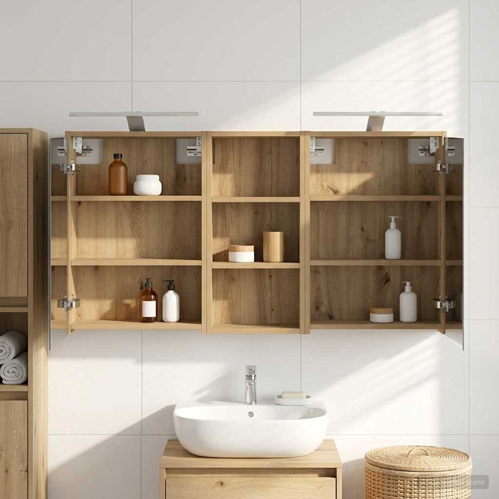 vidaXL Badezimmerschrank-Set 3 Stk. 116 x 16 x 62,5 cm Holzwerkstoff