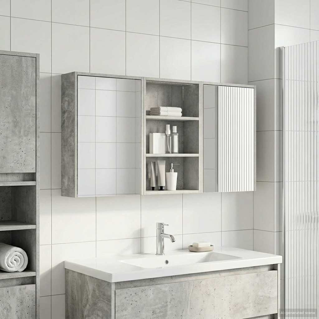 vidaXL Badezimmerschrank-Set 3 pcs 126 x 16 x 62,5 cm Holzwerkstoff