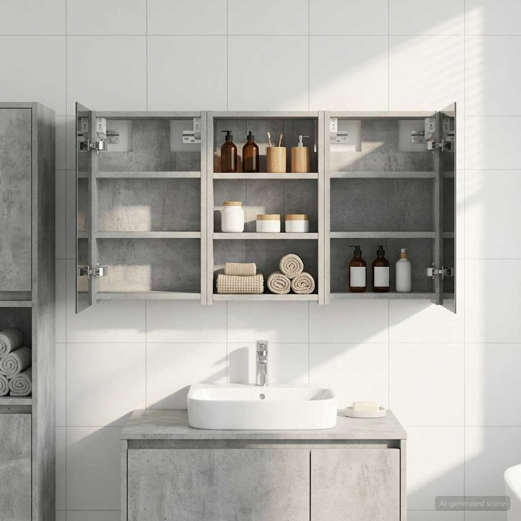 vidaXL Badezimmerschrank-Set 3 pcs 90 x 10,5 x 50 cm Holzwerkstoff