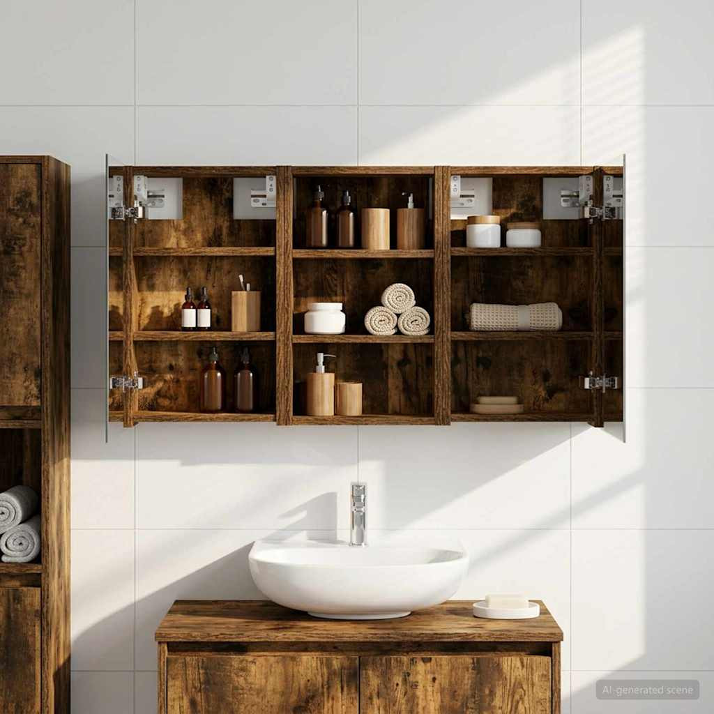 vidaXL Badezimmerschrank-Set 3 pcs 90 x 10,5 x 50 cm Holzwerkstoff