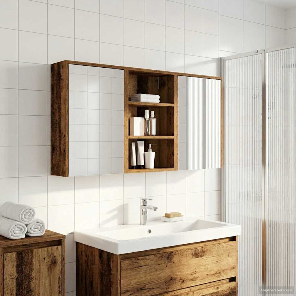 vidaXL Badezimmerschrank-Set 3 pcs 126 x 16 x 62,5 cm Holzwerkstoff