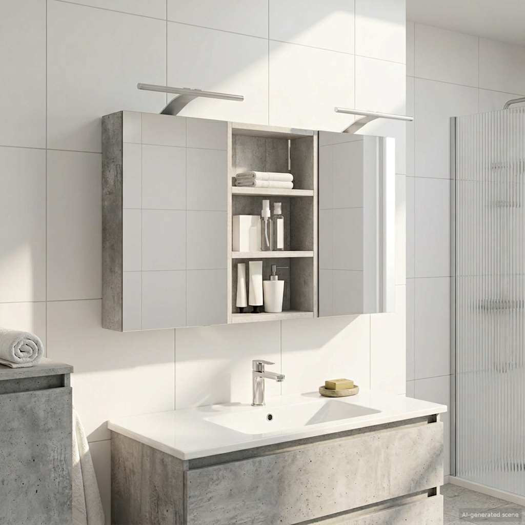 vidaXL Badezimmerschrank-Set 3 pcs 90 x 10,5 x 50 cm Holzwerkstoff