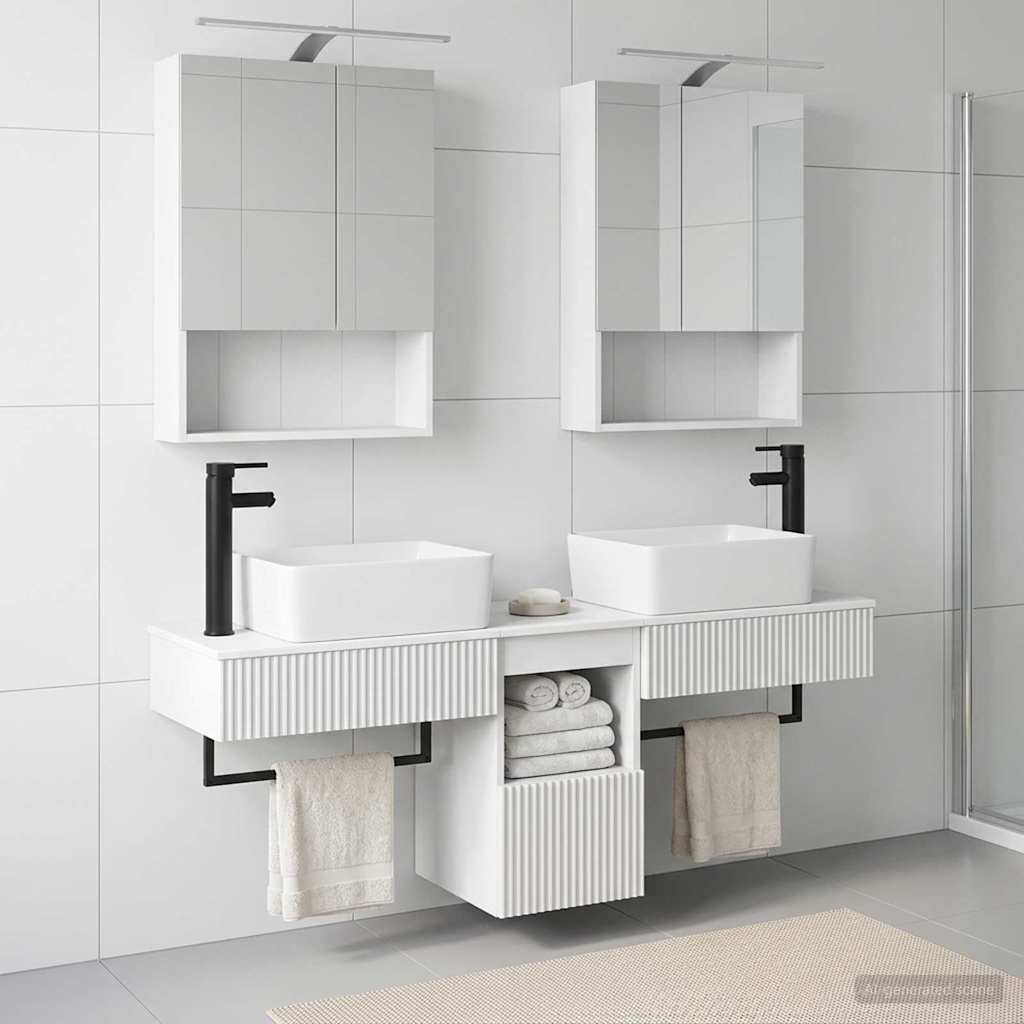 vidaXL Badezimmerschrank-Set 5 pcs Weiß 50 x 14,5 x 70 cm