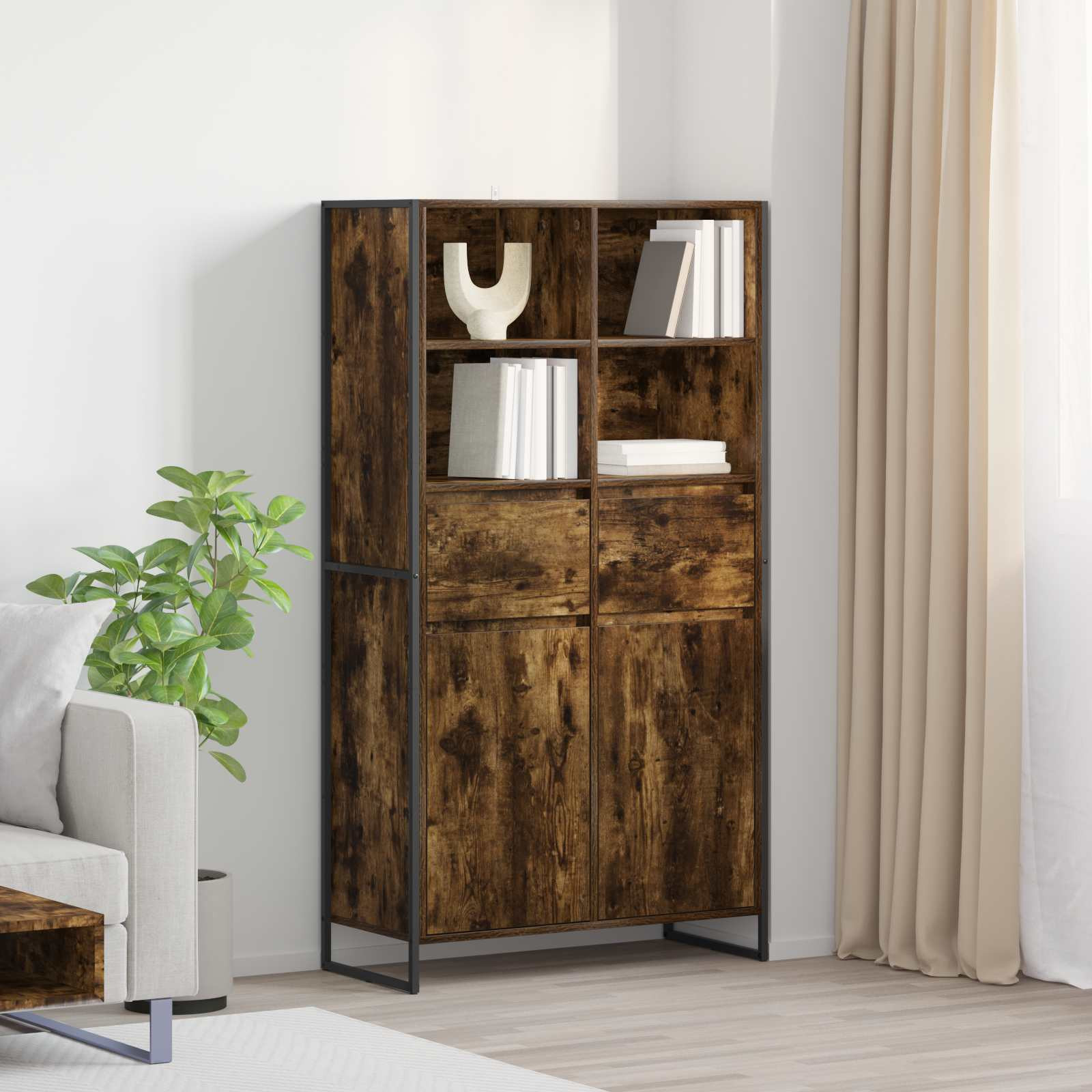vidaXL Sideboard Raucharbe 81 x 36 x 150.5 cm Holzwerkstoff