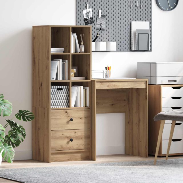 vidaXL Schreibtisch Artisan-Eiche 105,5 x 34 x 127 cm 2 Stk.