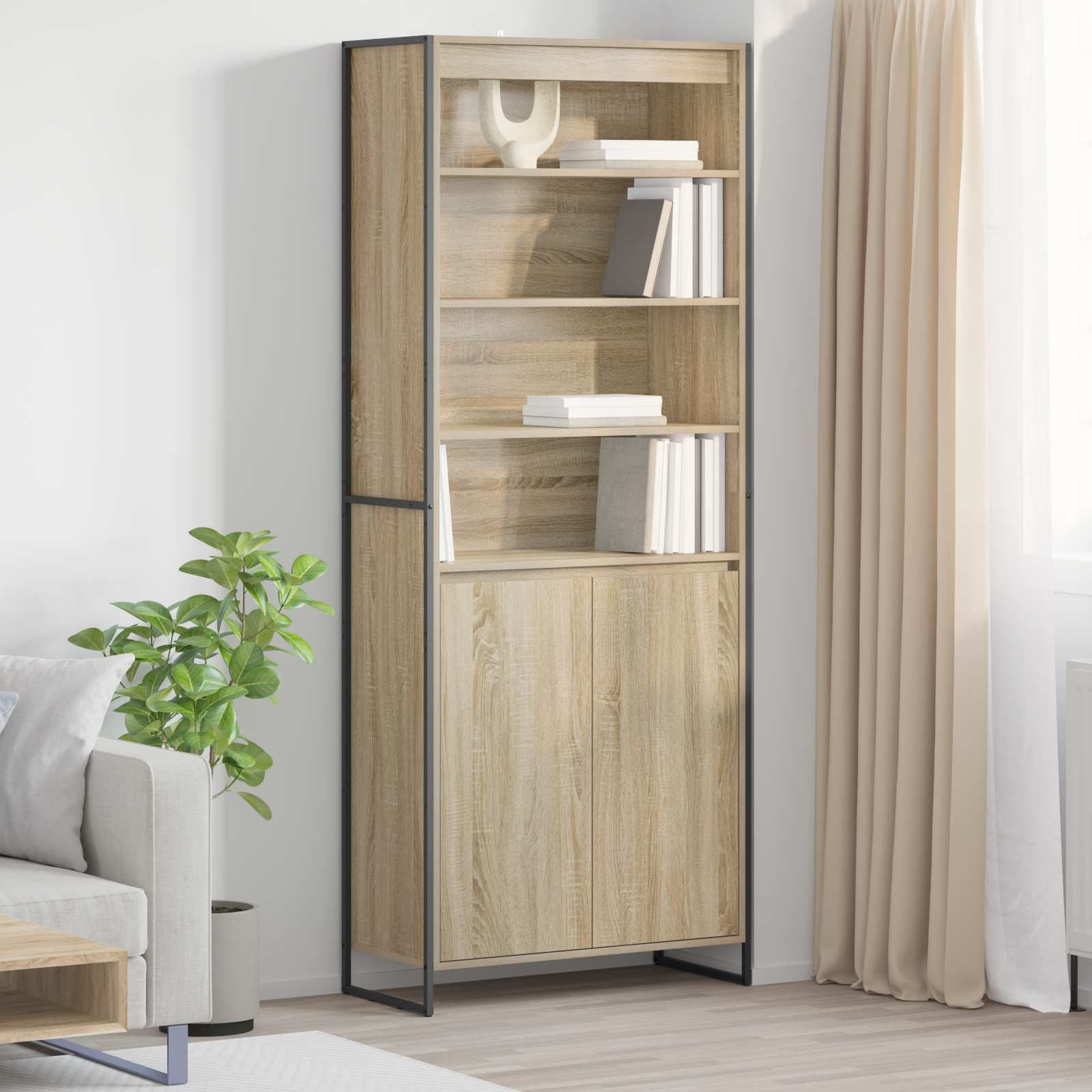 vidaXL Hohe Schränke Sonoma 79 x 36 x 200 cm Holzwerkstoff