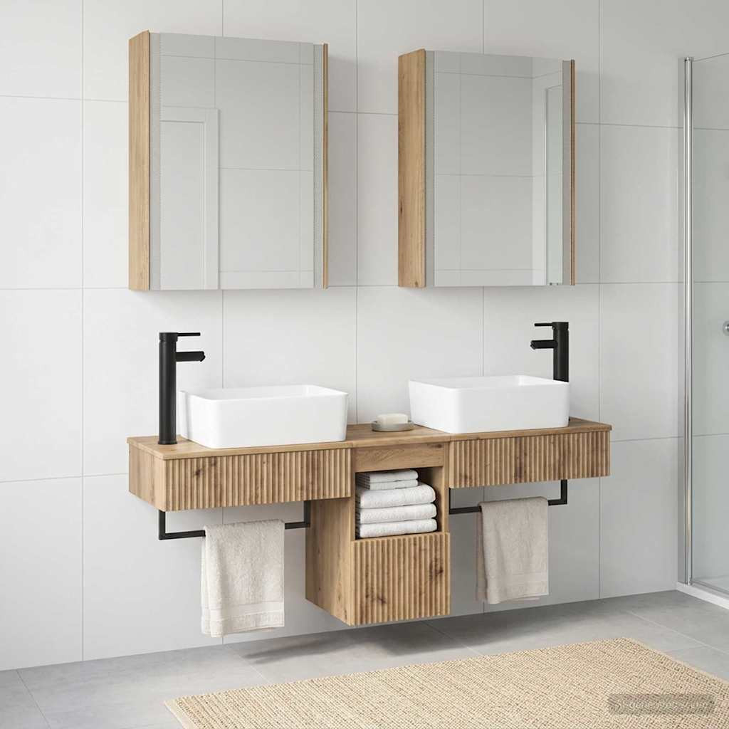 vidaXL Badezimmerschrank-Set 5 Stk. Artisan-Eiche Holzwerkstoff