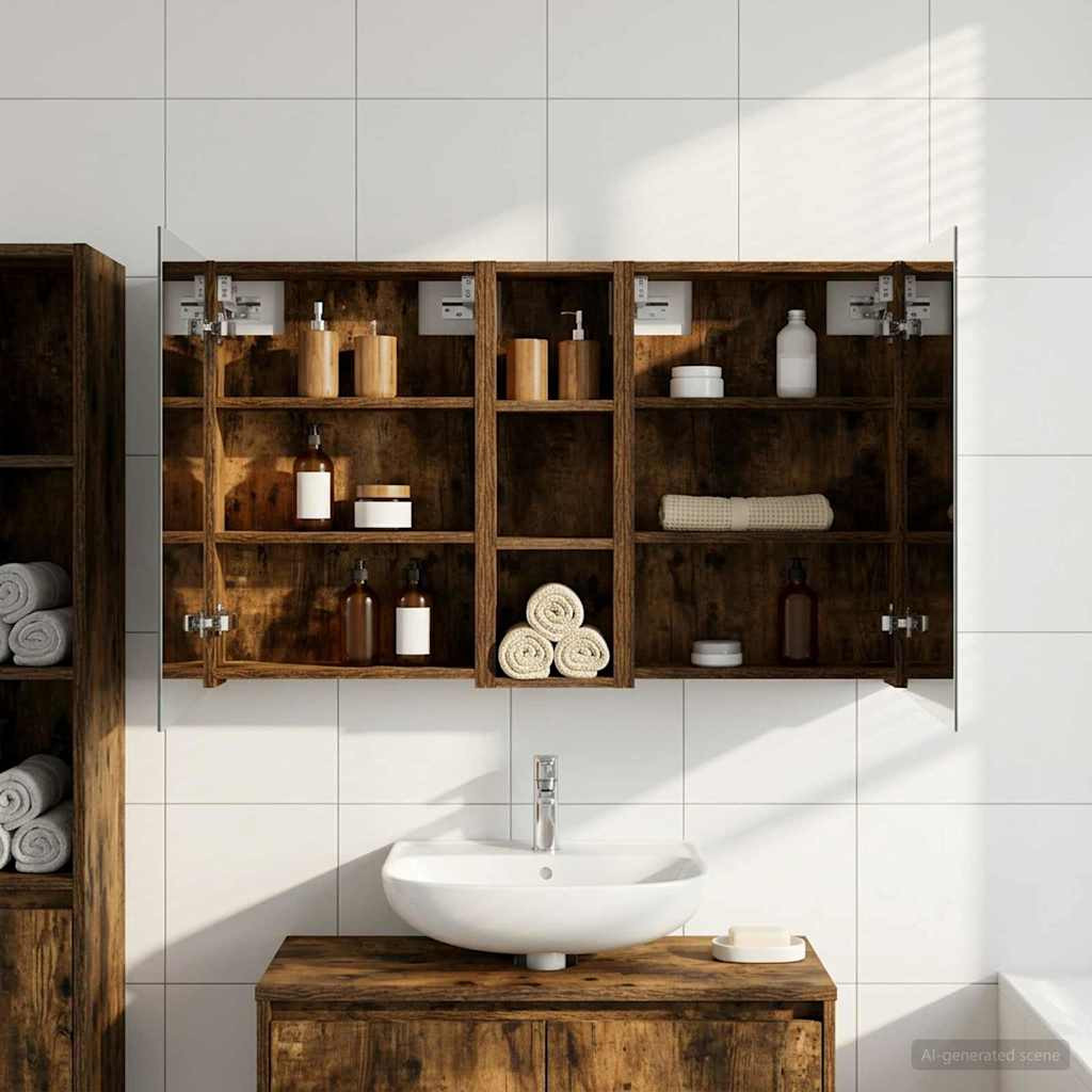 vidaXL Badezimmerschrank-Set 3 pcs 100 x 10,5 x 60,5 cm Holzwerkstoff