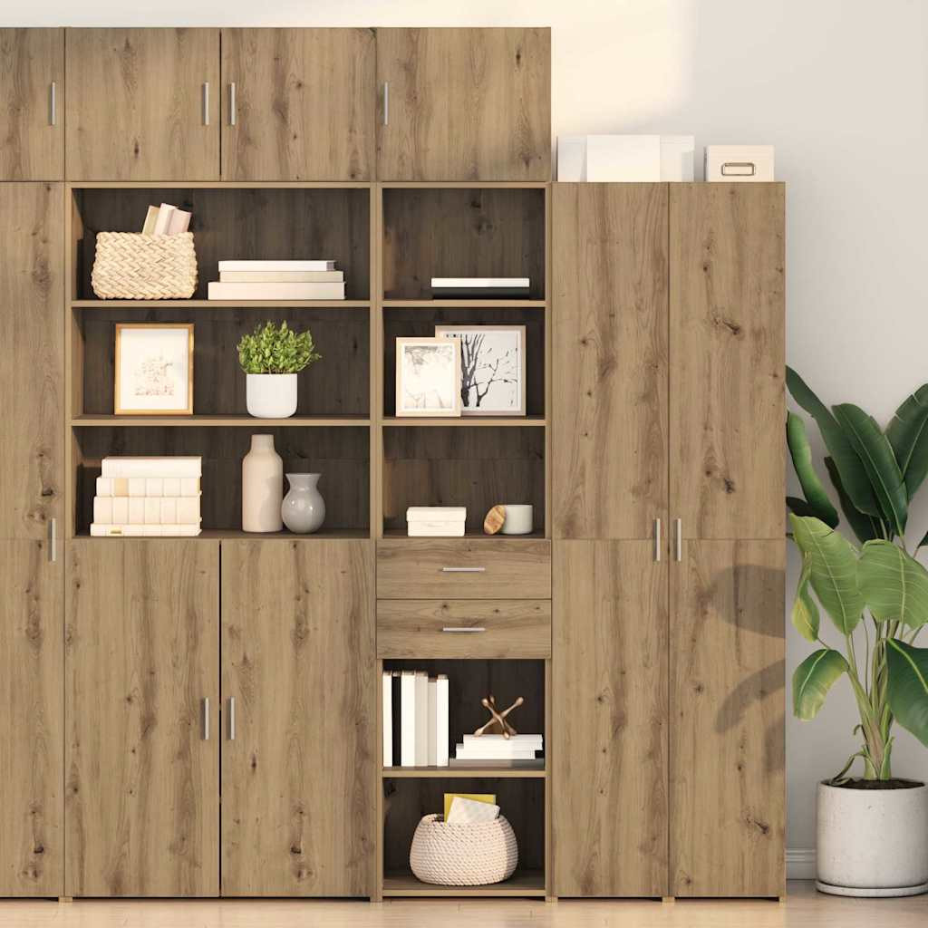 vidaXL Highboard Artisan-Eiche 45 x 42,5 x 185 cm Holzwerkstoff