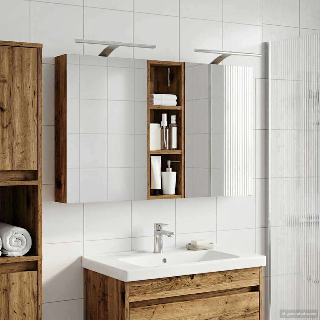 vidaXL Badezimmerschrank-Set 3 pcs 100 x 10,5 x 60,5 cm Holzwerkstoff