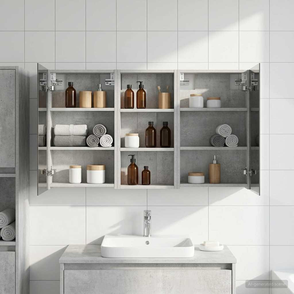 vidaXL Badezimmerschrank-Set 3 pcs 110 x 10,5 x 60,5 cm Holzwerkstoff