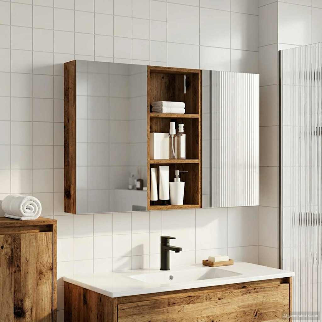 vidaXL Badezimmerschrank-Set 3 pcs 110 x 10,5 x 60,5 cm Holzwerkstoff
