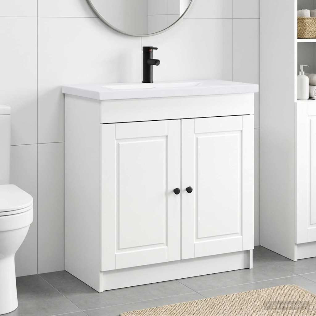 vidaXL Badezimmermöbel-Set Weiß 78,5 x 37,5 x 81 cm Holzwerkstoff
