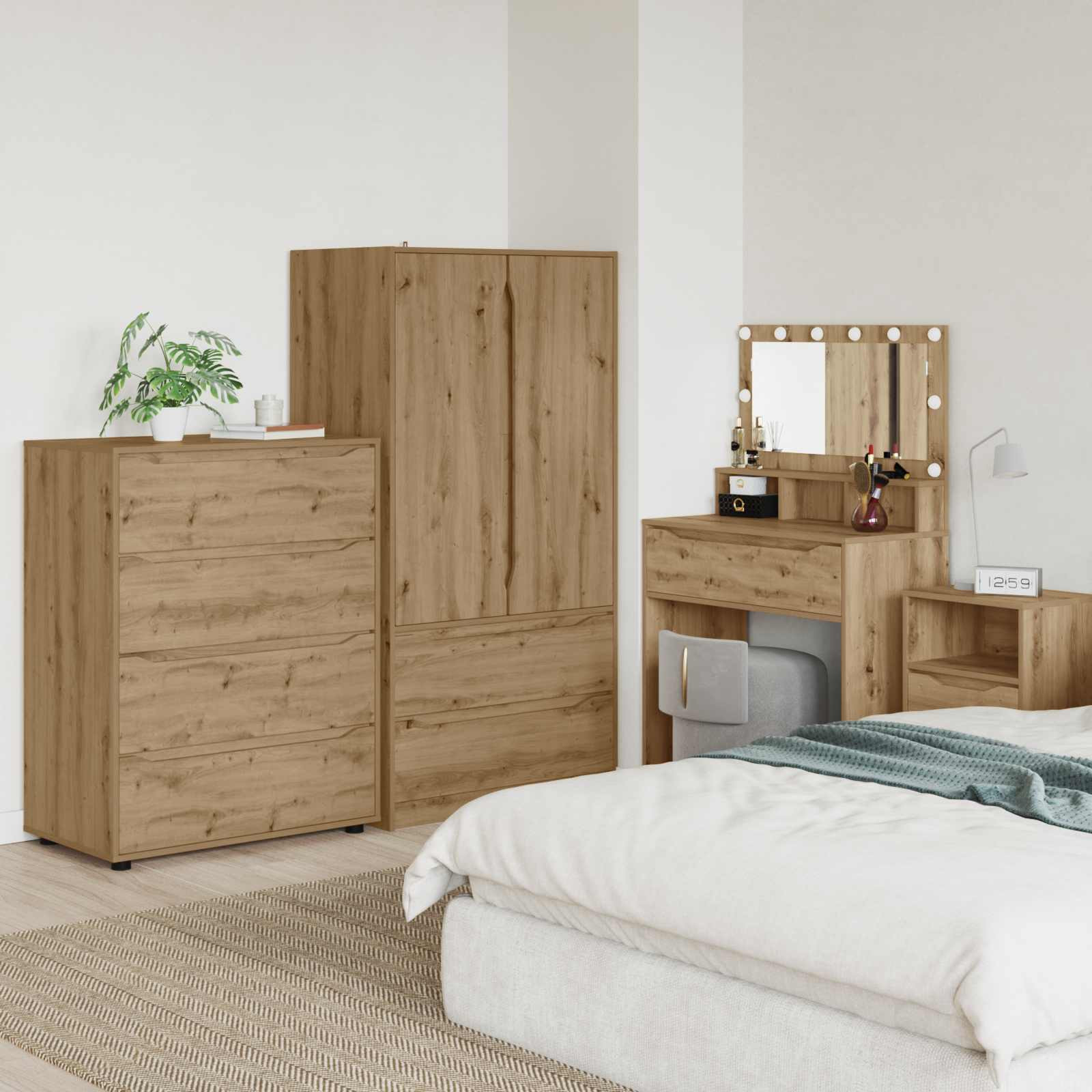 vidaXL Stauraumschränke 80 x 48 x 105 cm Holzwerkstoff Artisan-Eiche