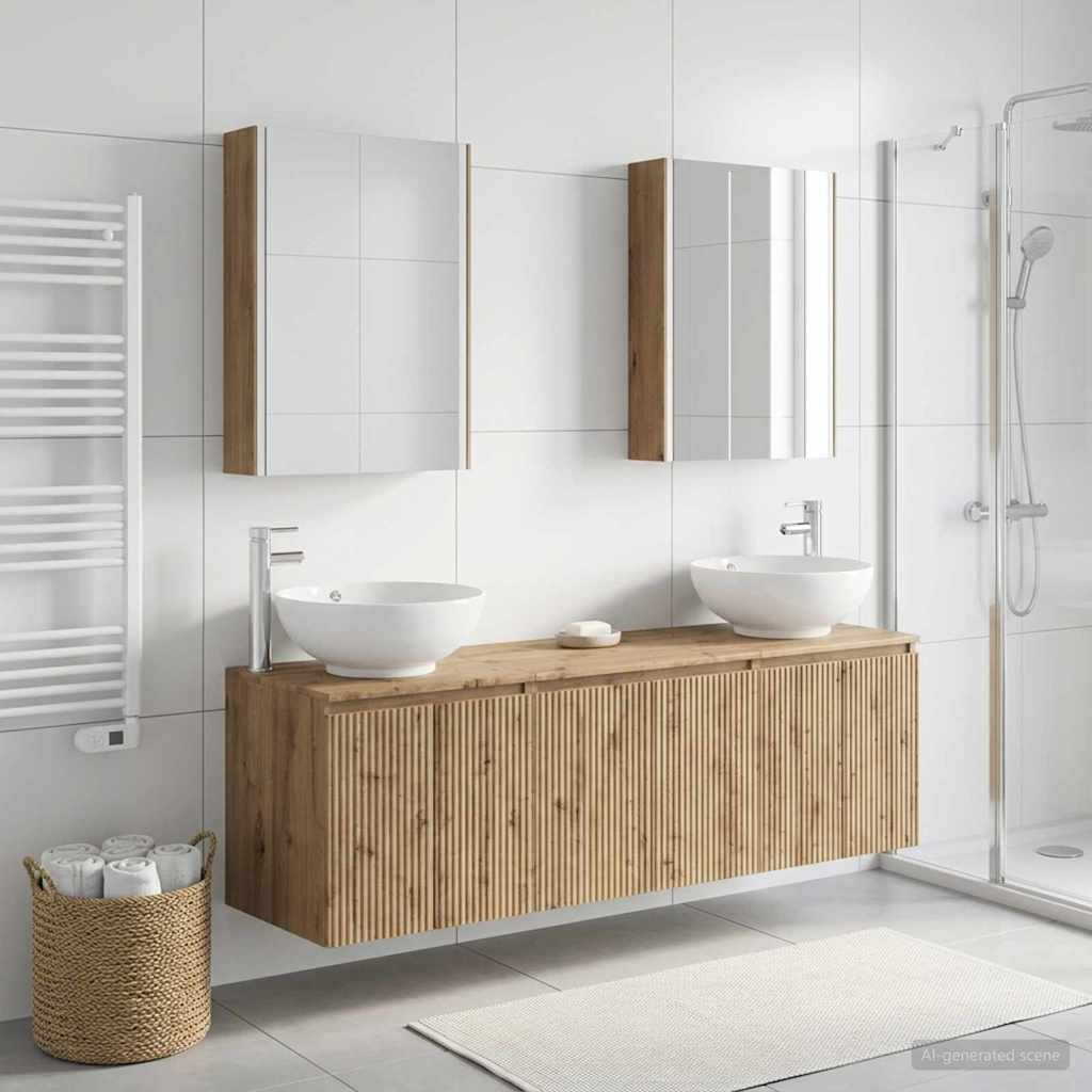 vidaXL Badezimmerschrank-Set 5 Stk. Artisan-Eiche Holzwerkstoff