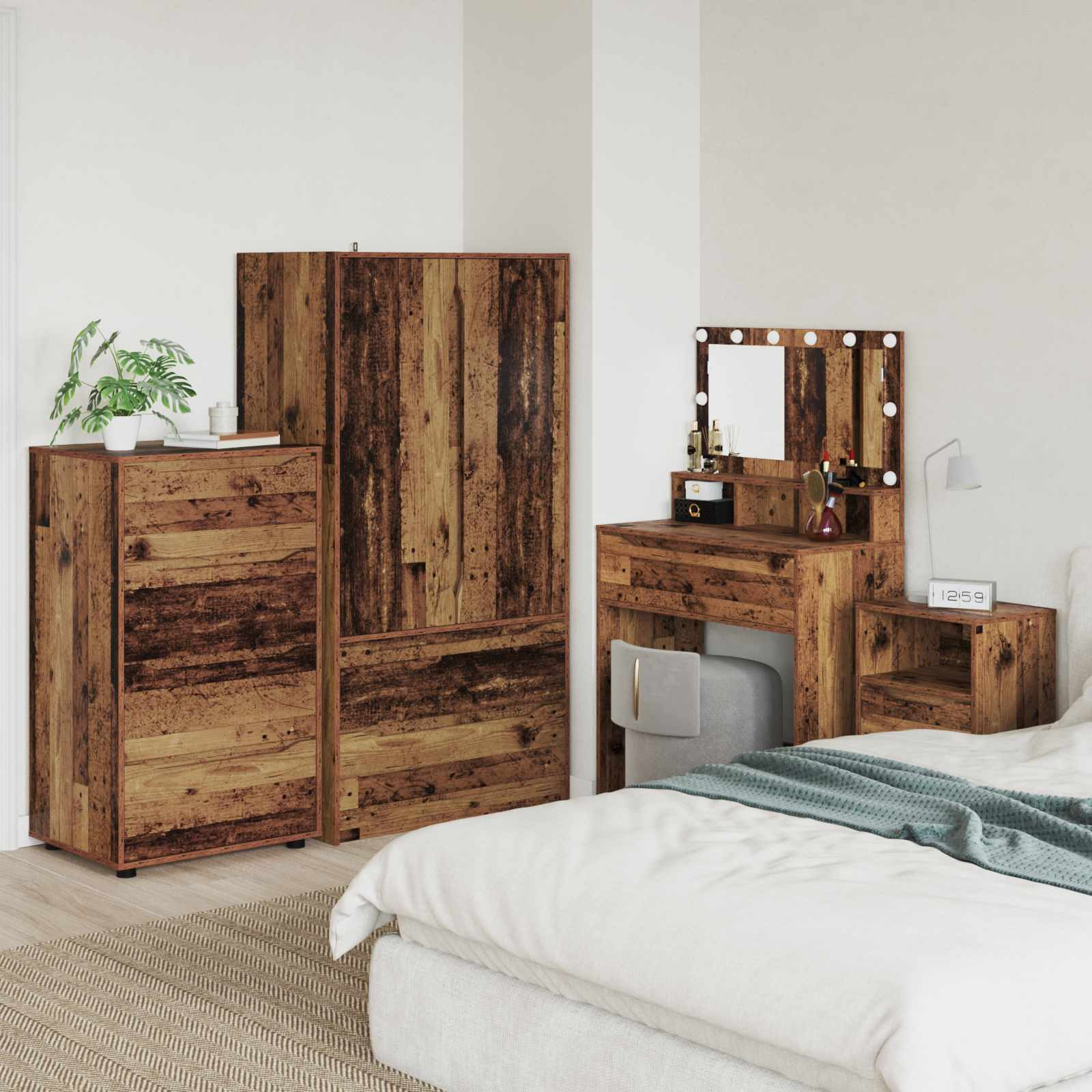 vidaXL Stauraumschränke Altholz 60 x 48 x 105 cm Holzwerkstoff