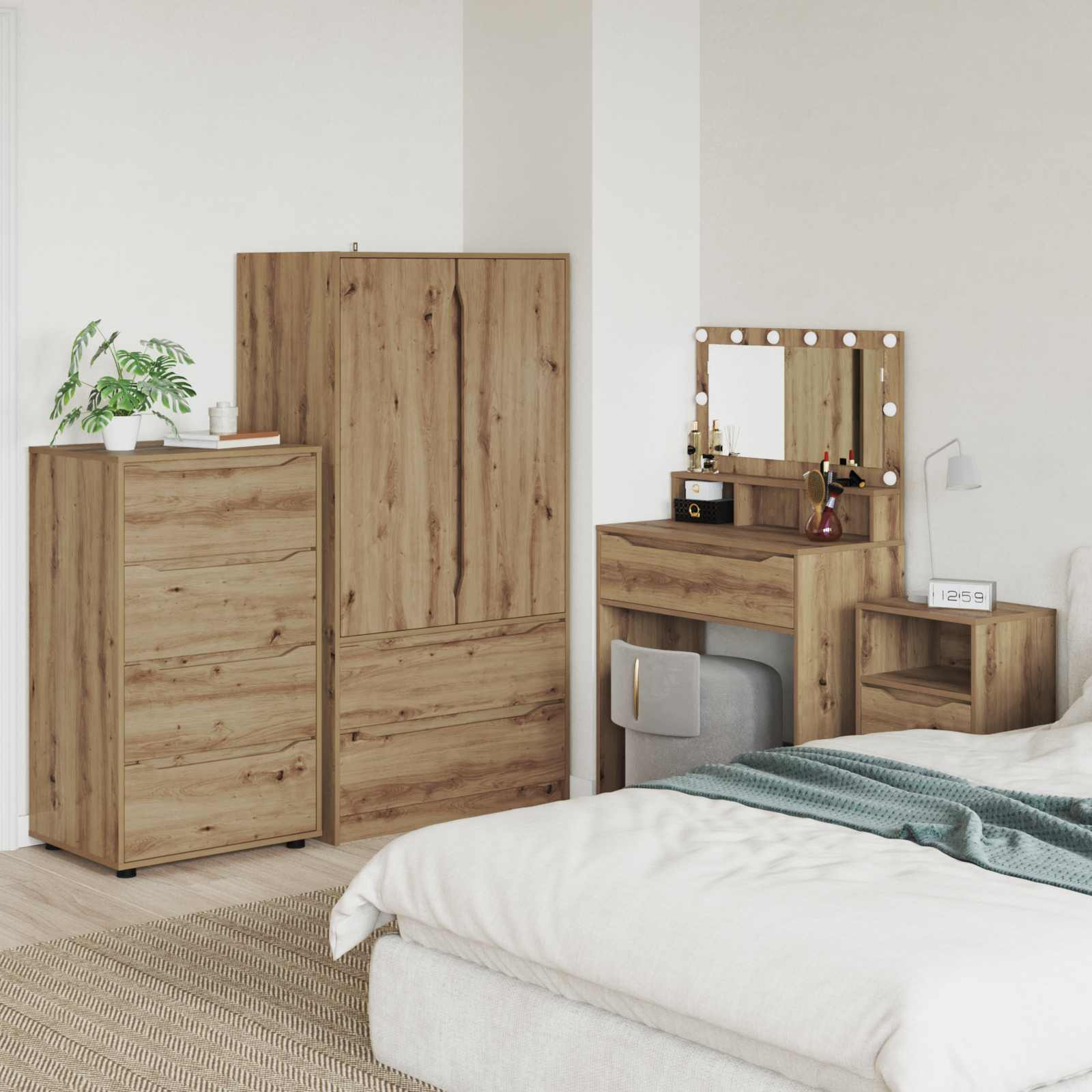vidaXL Stauraumschränke 60 x 48 x 105 cm Holzwerkstoff Artisan-Eiche