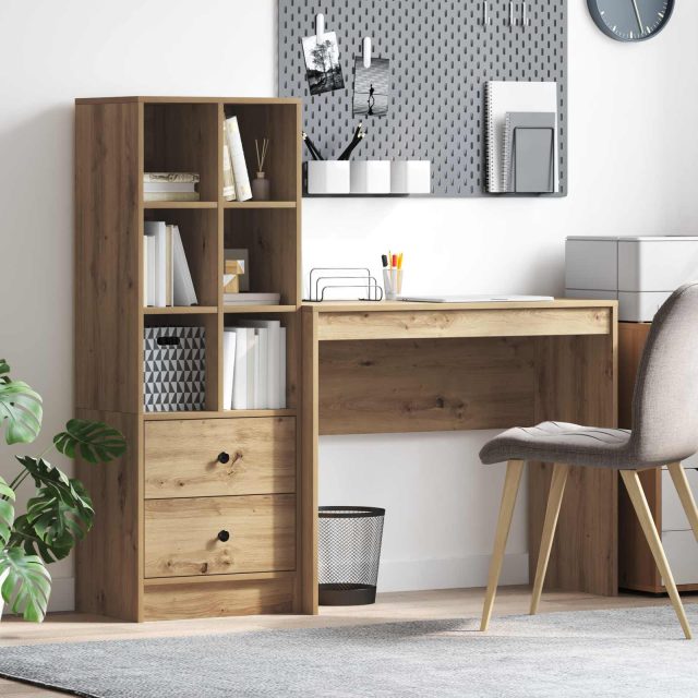 vidaXL Schreibtisch Artisan-Eiche 135,5 x 40 x 127 cm 2 Stk.