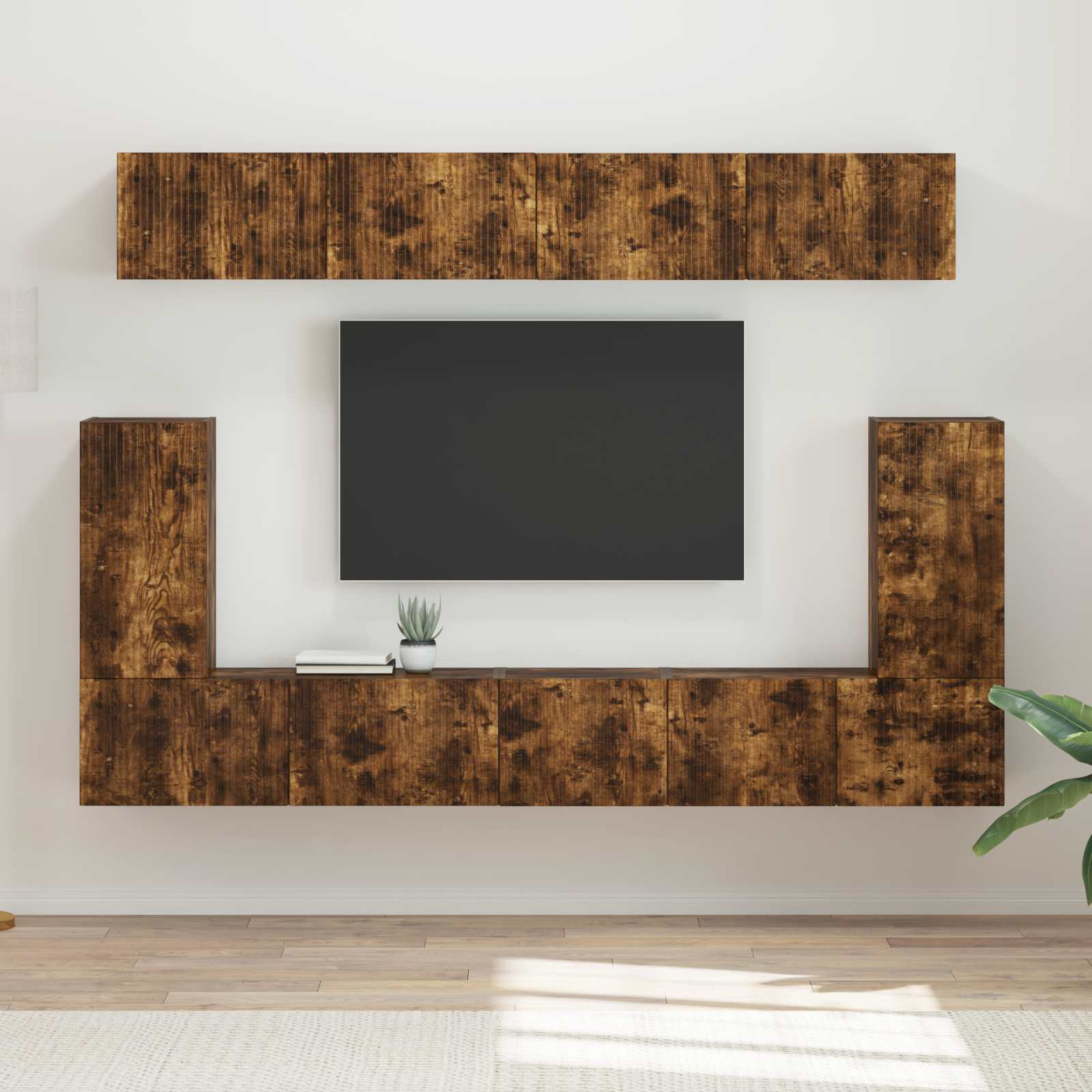 vidaXL TV-Schrankset 5 pcs Geräucherte Eiche Holzwerkstoff