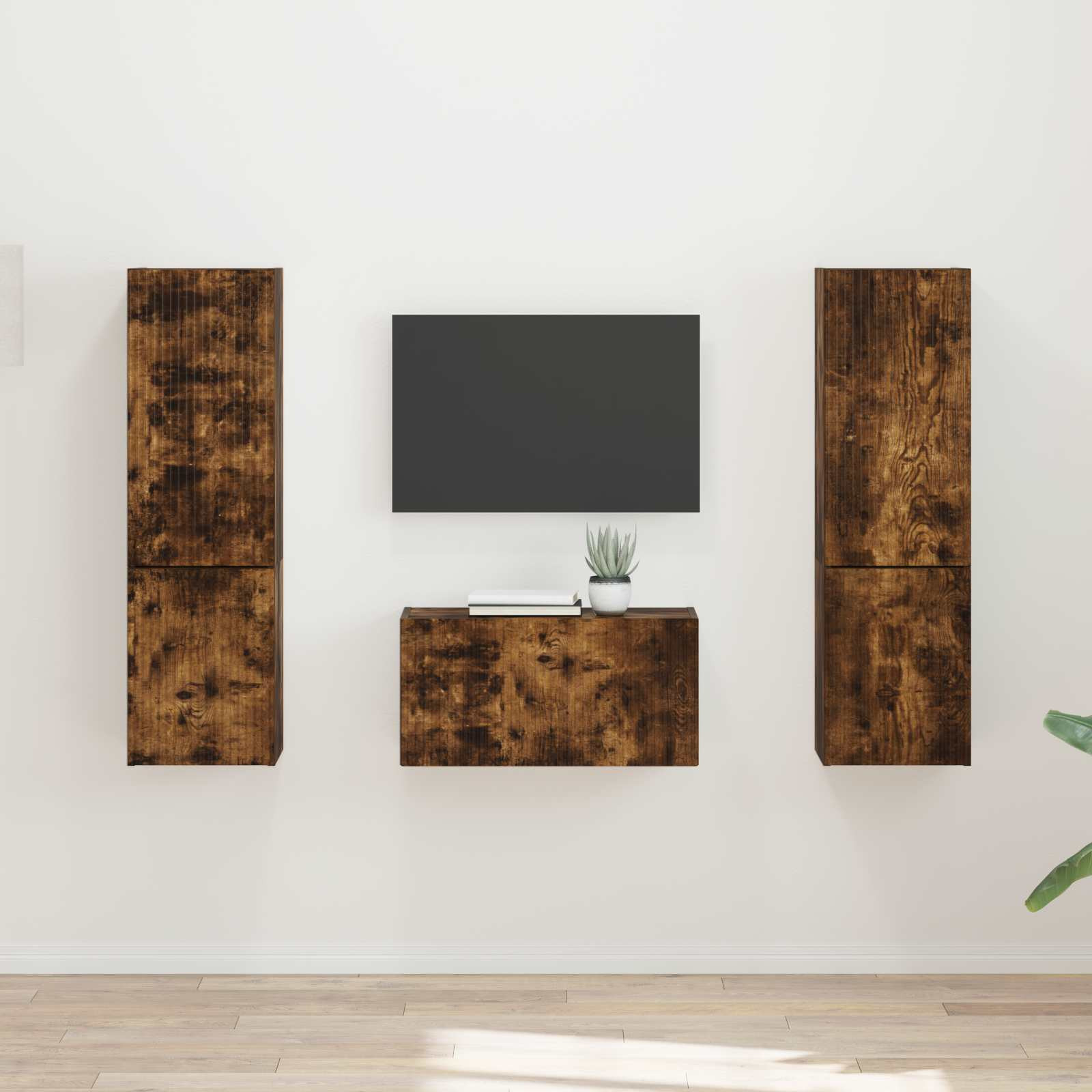 vidaXL TV-Schrankset 5 pcs Geräucherte Eiche Holzwerkstoff