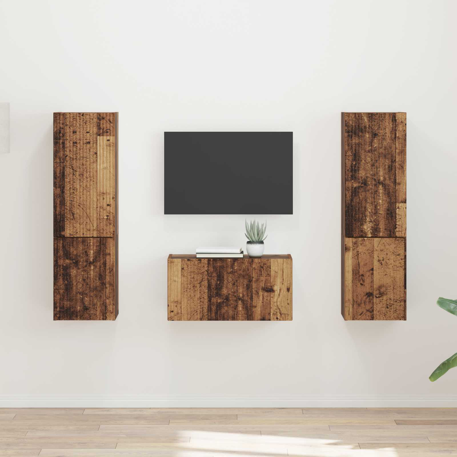 vidaXL TV-Schrankset 5 pcs Altholz Holzwerkstoff