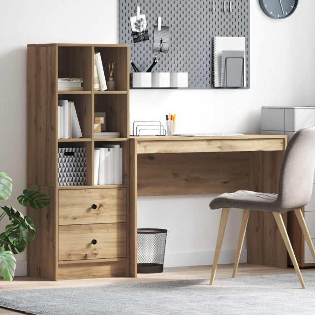 vidaXL Schreibtisch Artisan-Eiche 145,5 x 40 x 127 cm 2 Stk.