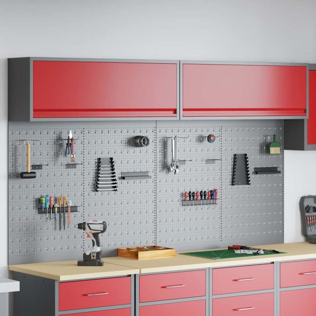 vidaXL Werkzeugschrank-Set 6 pcs Rot Pulverbeschichteter Stahl
