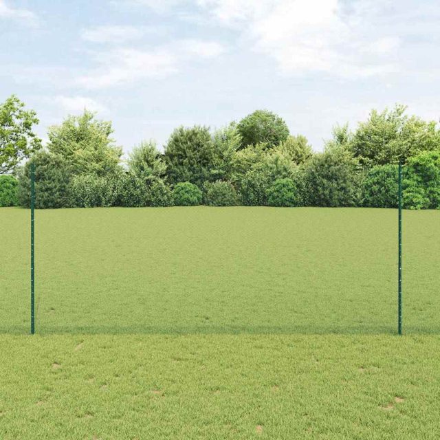vidaXL Sechseckzaun mit Pfosten 25 x 1,4 m PVC-beschichteter Stahl