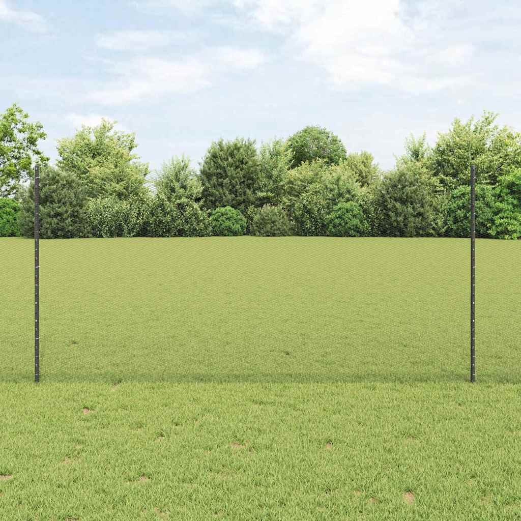 vidaXL Sechseckzaun mit Pfosten 50 x 1,2 m PVC-beschichteter Stahl