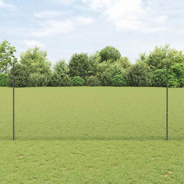 vidaXL Sechseckzaun mit Pfosten 50 x 1,5 m PVC-beschichteter Stahl