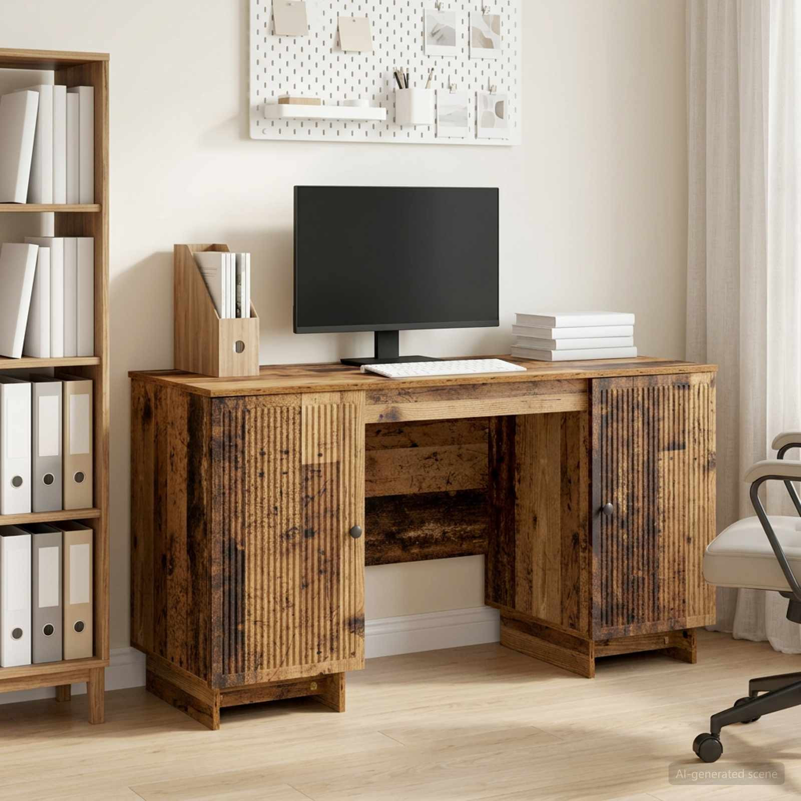 vidaXL Schreibtisch Altholz Holzwerkstoff 142,5 x 50 x 75 cm