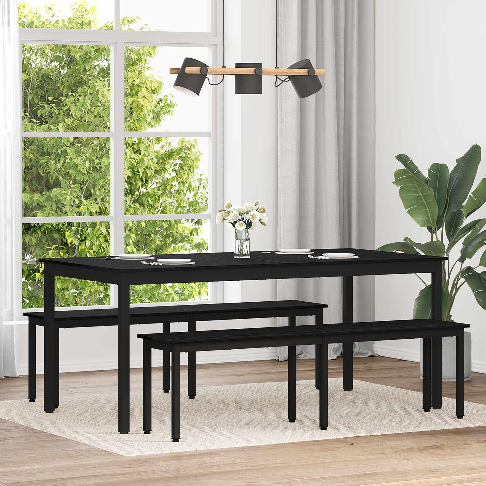 vidaXL Esstische 180 x 90 x 75 cm Holzwerkstoff Rechtwinklig